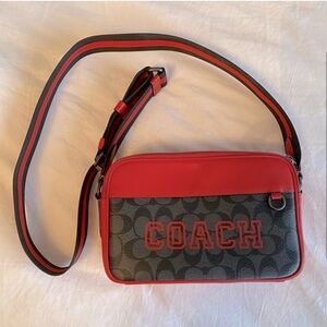 COACH | Graham Red and Black Crossbody Bag
